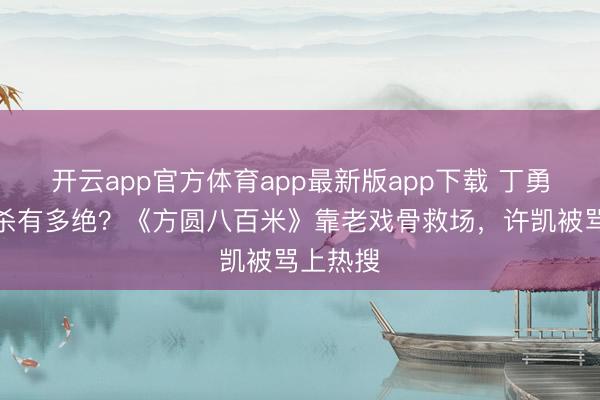 开云app官方体育app最新版app下载 丁勇岱见识杀有多绝？《方圆八百米》靠老戏骨救场，许凯被骂上热搜